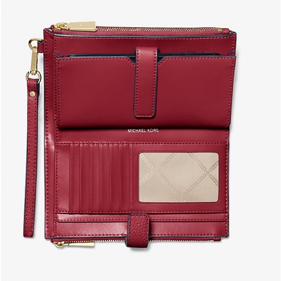 Michael Kors Adele mulberry Leather Smartphone Wallet EUC - Picture 9 of 15